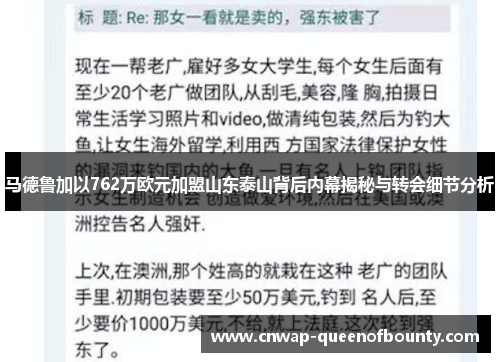马德鲁加以762万欧元加盟山东泰山背后内幕揭秘与转会细节分析